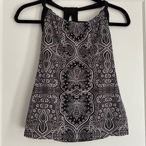 Gray, white black paisley yoga/ workout tank